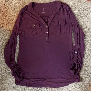 Purple shirt with pockets